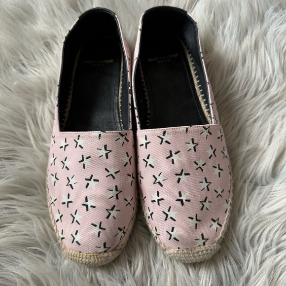YSL SAINT LAURENT Pink Star Fun Espadrilles Size 37 (7) - Picture 1 of 10